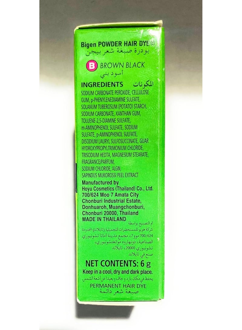 bigen Powder Hair Dye Color (Brown/Black,6g) - Image 5